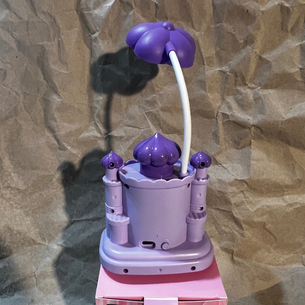 Lucky Castle LED Desk Lamp Purple Kawaii Castle Flower Night Light USB Powered - Picture 4 of 16